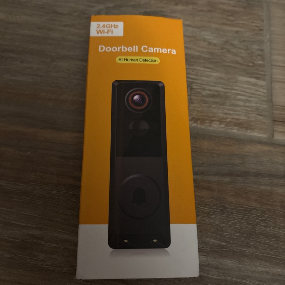 2.4 GHz Wi-Fi Video Doorbell w/ Indoor Ring Chime, Enhanced Security New In‎ Box